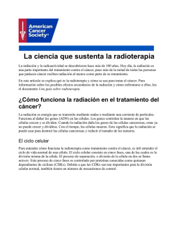 La ciencia que sustenta la radioterapia
