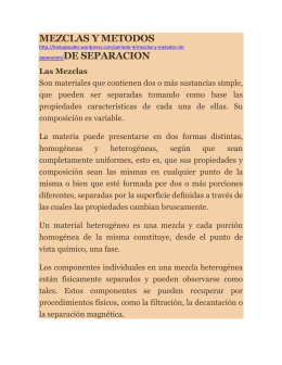 MEZCLAS Y METODOS separacion/DE