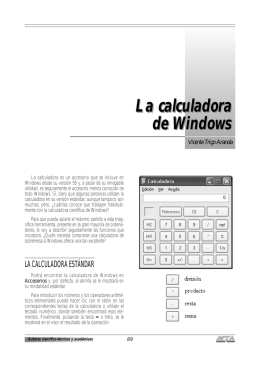La calculadora de Windows