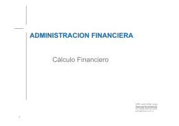 ADMINISTRACION FINANCIERA Cálculo Financiero