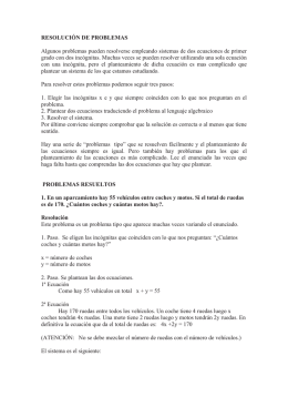 Problemas resueltos sistemas ecuaciones