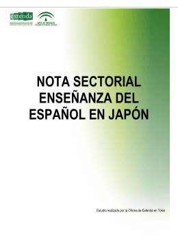 nota sectorial enseñanza del español en japón