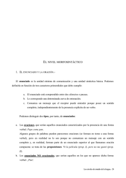 el nivel morfosintáctico