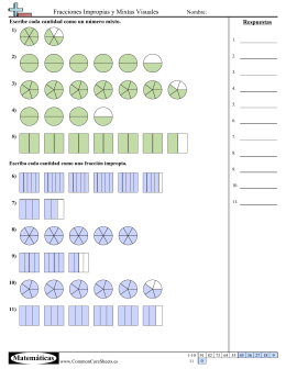 Fracciones Impropias y Mixtas Visuales
