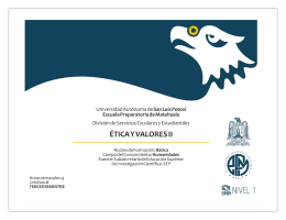 Ética y Valores II - Escuela Preparatoria de Matehuala