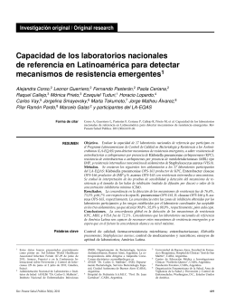 Capacidad de los laboratorios nacionales de referencia en