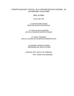 CONCEPTUALIZACIÓN Y POLÍTICA DE LA ATENCIÓN