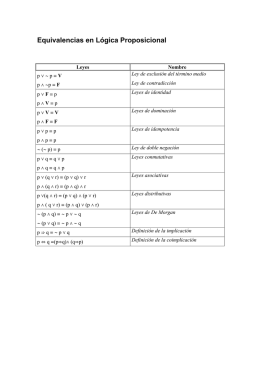 Equivalencias en Lógica Proposicional