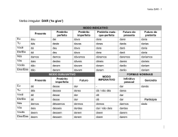 Verbo irregular: DAR (`to give`)