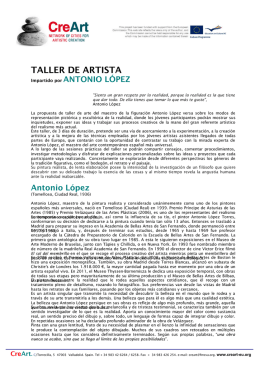 TALLER DE ARTISTA Antonio Lopez