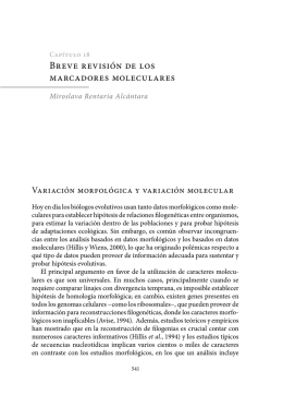 Breve revisión de los marcadores moleculares