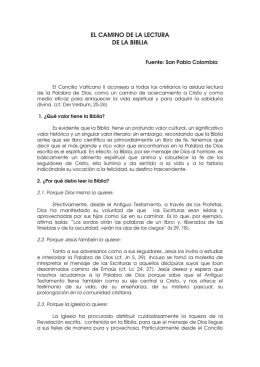el camino de la lectura de la biblia