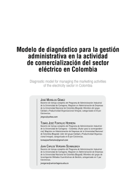 Modelo de diagnóstico para la gestión administrativa en la actividad