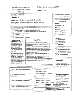 los metodos de separacion de mezclas