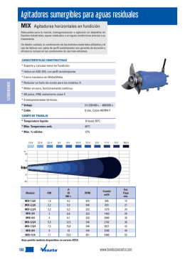 Agitadores sumergibles para aguas residuales