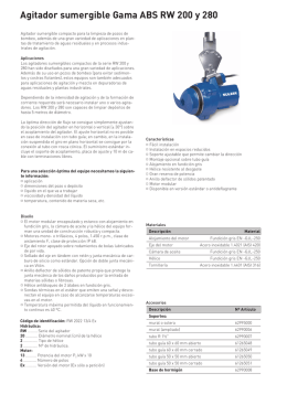Agitador sumergible Gama ABS RW 200 y 280