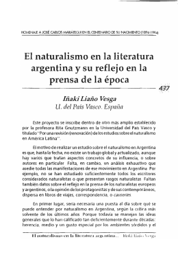 El naturalismo en la literatura argentina y su reflejo
