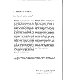 la libertad sindical - E-journal