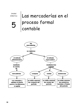 Las mercaderías en el proceso formal contable