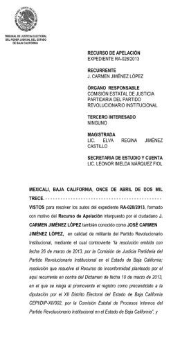 Documento - Tribunal de Justicia Electoral