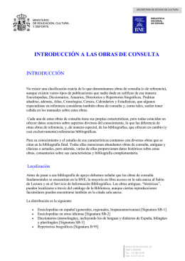 Introducción a las Obras de consulta.