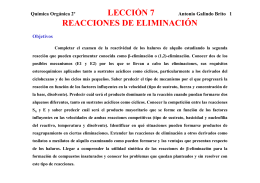 LECCIÓN 7 REACCIONES DE ELIMINACIÓN