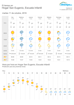 El Tiempo en Hogar San Eugenio, Escuela Infantil