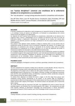 Las "nuevas disciplinas": construir una enseñanza de