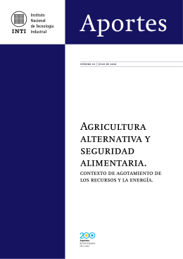 Agricultura alternativa y seguridad alimentaria.