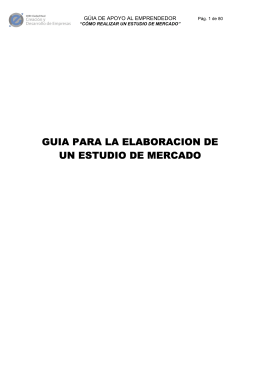 GUIA PARA LA ELABORACION DE UN ESTUDIO DE MERCADO