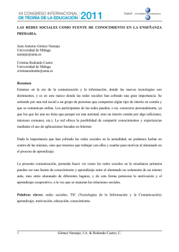 LAS REDES SOCIALES COMO FUENTE DE CONOCIMIENTO EN