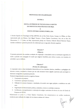protocolo (clicar para abrir). - Ponto óptimo Consultores, Lda.