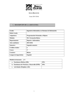 701006 Programación Orientada a Objetos