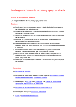 Los blog como banco de recursos y apoyo en el aula