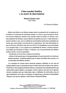 Cómo Enseñar Fonética y no Morir de Aburrimiento