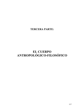 EL CUERPO ANTROPOLÓGICO