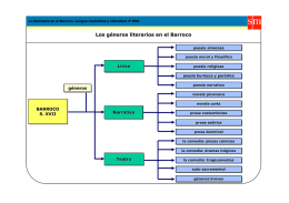 Los géneros literarios en el Barroco