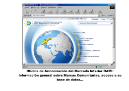 Oficina de Armonización del Mercado Interior OAMI: Información