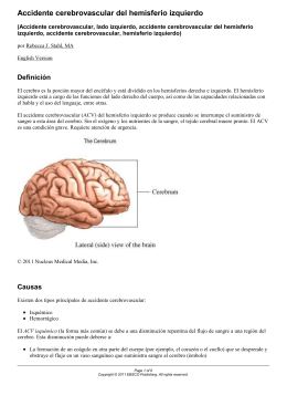 Accidente cerebrovascular del hemisferio izquierdo