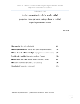 Archivo escotómico de la modernidad