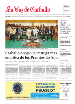 2012/06/30. Publicación: La Voz de Galicia. Edición: CARBALLO