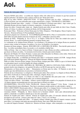 historia de roma para niños