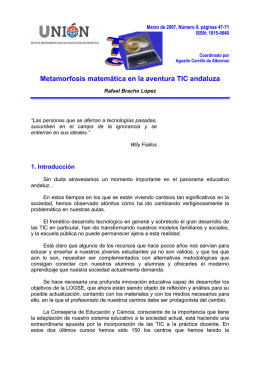 Metamorfosis matemática en la aventura TIC andaluza