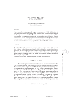 LAS ISLAS AFORTUNADAS EN LA EDAD MEDIA Marcos Martínez