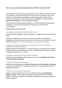 Nueva convocatoria Antenas Informativas del CIPAJ. Curso 2016