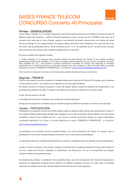 BASES FRANCE TELECOM CONCURSO Concierto 40 Principales