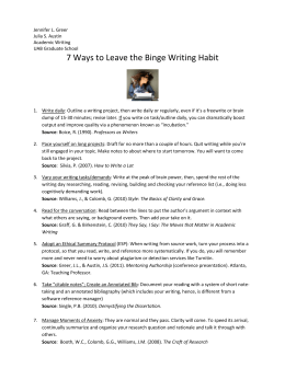 7 Ways to Leave the Binge Writing Habit