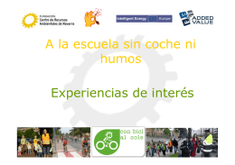 Experiencias de movilidad escolar sostenible en Navarra.