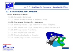 03. El Transporte por Carretera 03.03. Tiempos de Conducción y