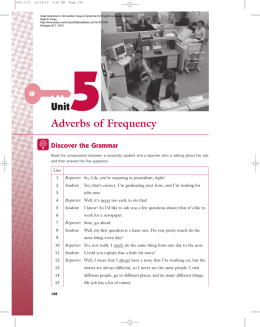 Unit5 Adverbs of Frequency - The University of Michigan Press